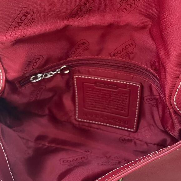 RARE Vintage Coach 2004 Legacy Leather Mini Bag Red Y2K - Picture 9 of 10